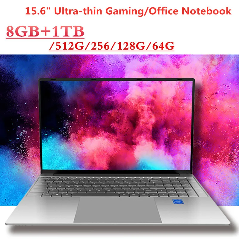 

15.6" Ultra-thin IPS Laptop Intel Core i3-5005U DDR3 8G+64G/128G/256G M.2 SSD Windows 10 64-bit 1080P Bluetooth4.0 WiFi Notebook