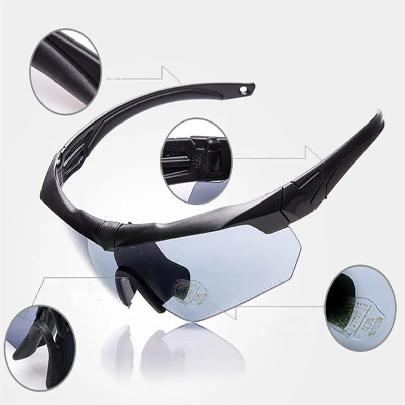 Тактические очки для стрельбы пуленепробиваемые армейские веер cs очки армейская версия уличные армейские веерные очки многофункциональное оборудование для верховой езды