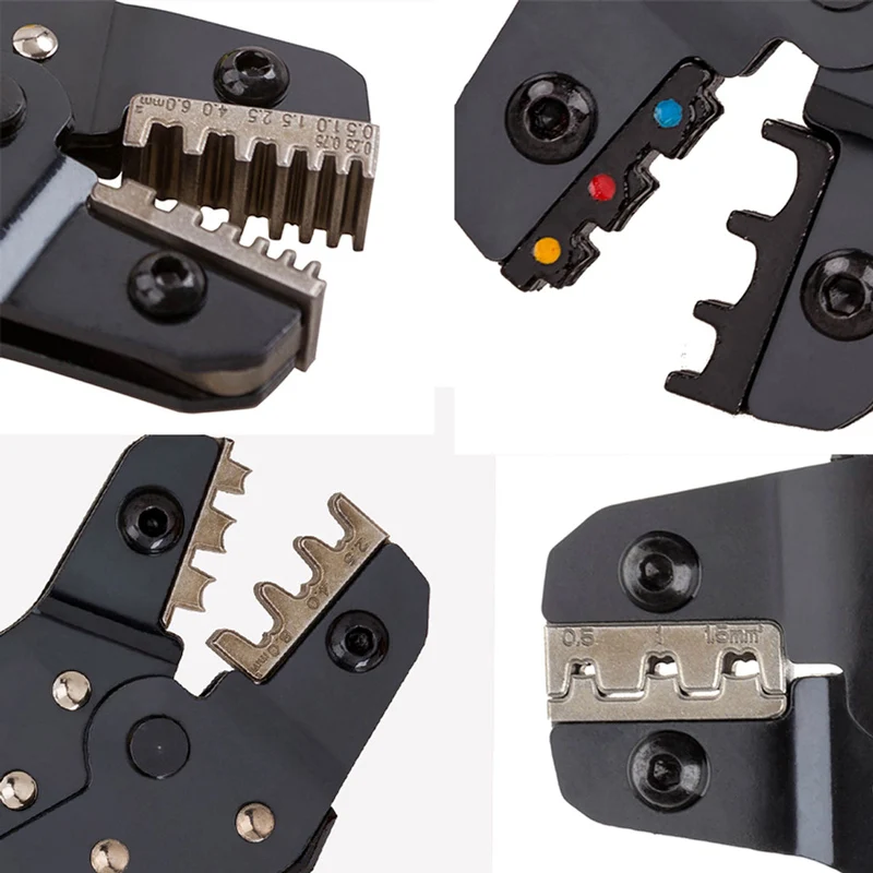 

Crimping Tool Ratcheting Wire Crimper Tool and Interchangeable Dies For Heat Shrink Connectors Non-Insulated Ferrule Terminals