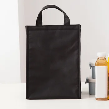 

Portable Fashion Waterproof Oxford Food Fresh Lunch Bag Thermal Insulation Office Tote Picnic Aluminum Foil Organizer Plain