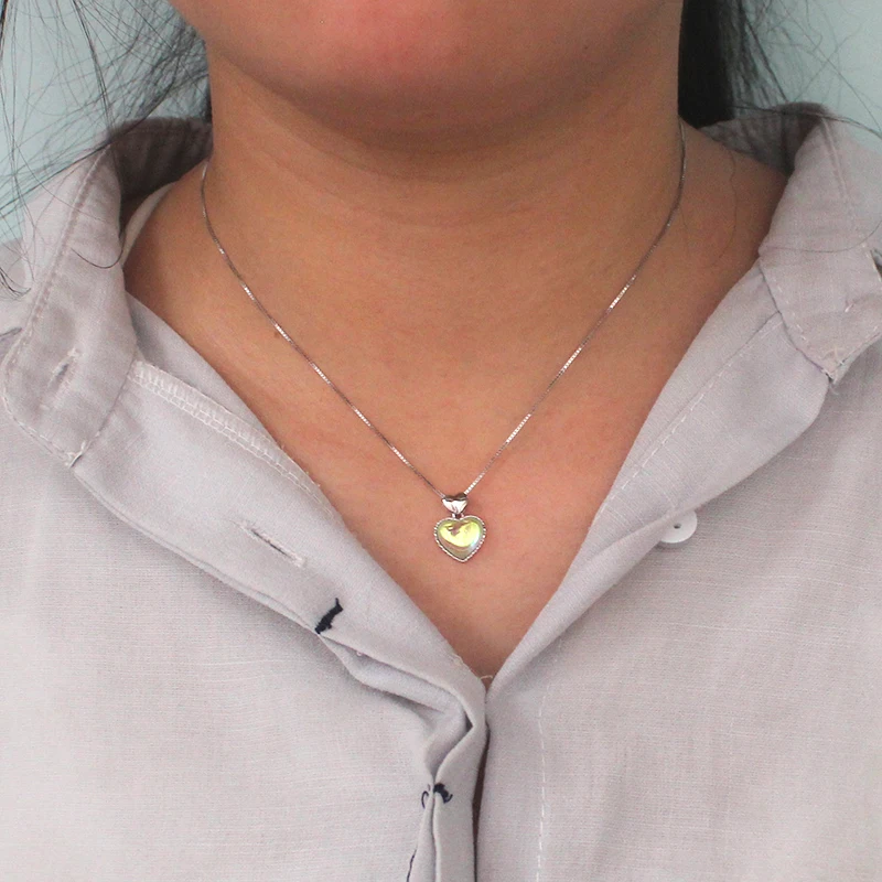 Trustdavis роскошное ожерелье из серебра 100% пробы с кулоном искусственной глазури для