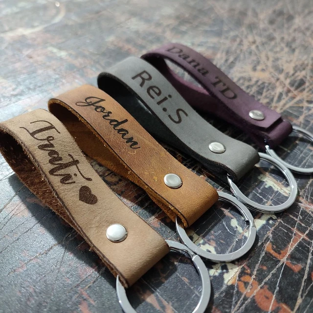 Personalized Leather Key Fob / Key Chain / Key Belt Lanyard 