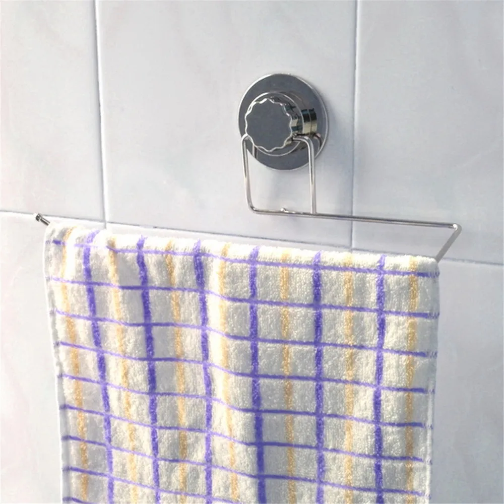 Bathroom Towel rack Stainless Steel Long Roll Paper Suction Cup Rack Wall Mounted Towel Paper Holder Bathroom Accessories G805