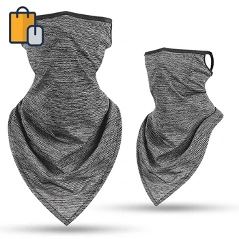 

New Ice Silk Scarf Triangle Bandana Shield Hanging Ear Breathable Quick-dry Neck Gaiter Cover