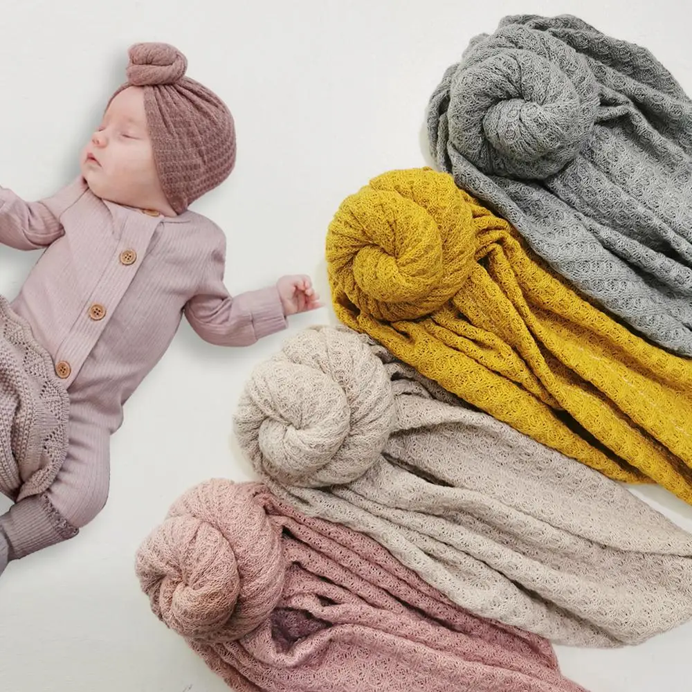 Knit Baby Hat Bonnet Beanies Turban Crochet Toddler Newborn Infant Boy 3M-5T Solid