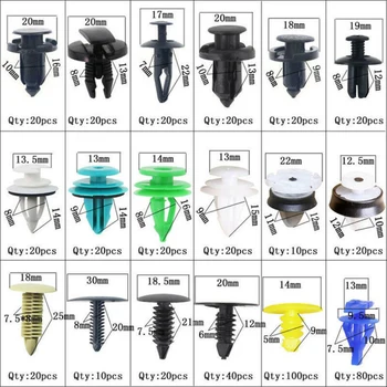 

New Car Clips 500Pcs / box PP + POM + PA6 Fasteners Door Panel Fenders