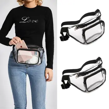 

US Women Transparent Clear Jelly Messenger Bag Waist Fanny Pack Bum Bag Satchel