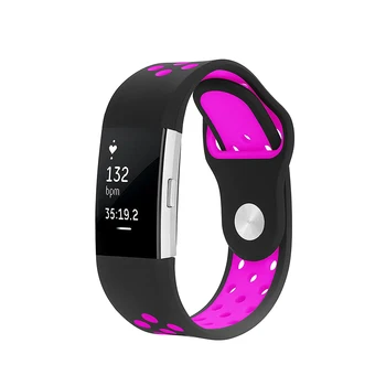 

Colorful Wrist Strap For Fitbit Charge 2 Sport Silicone Wristband For Smart Bracelet Replacement Soft Wristband Accessories
