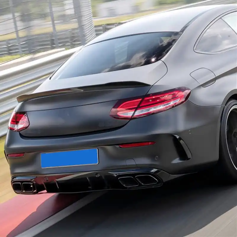 Voor Amg C63 S Style Achterbumper Diffuser Voor Mercedes W5 C5 C Klasse C0 C250 2dr Coupe 14 Met Uitlaatpijp Tips Bodykits Aliexpress