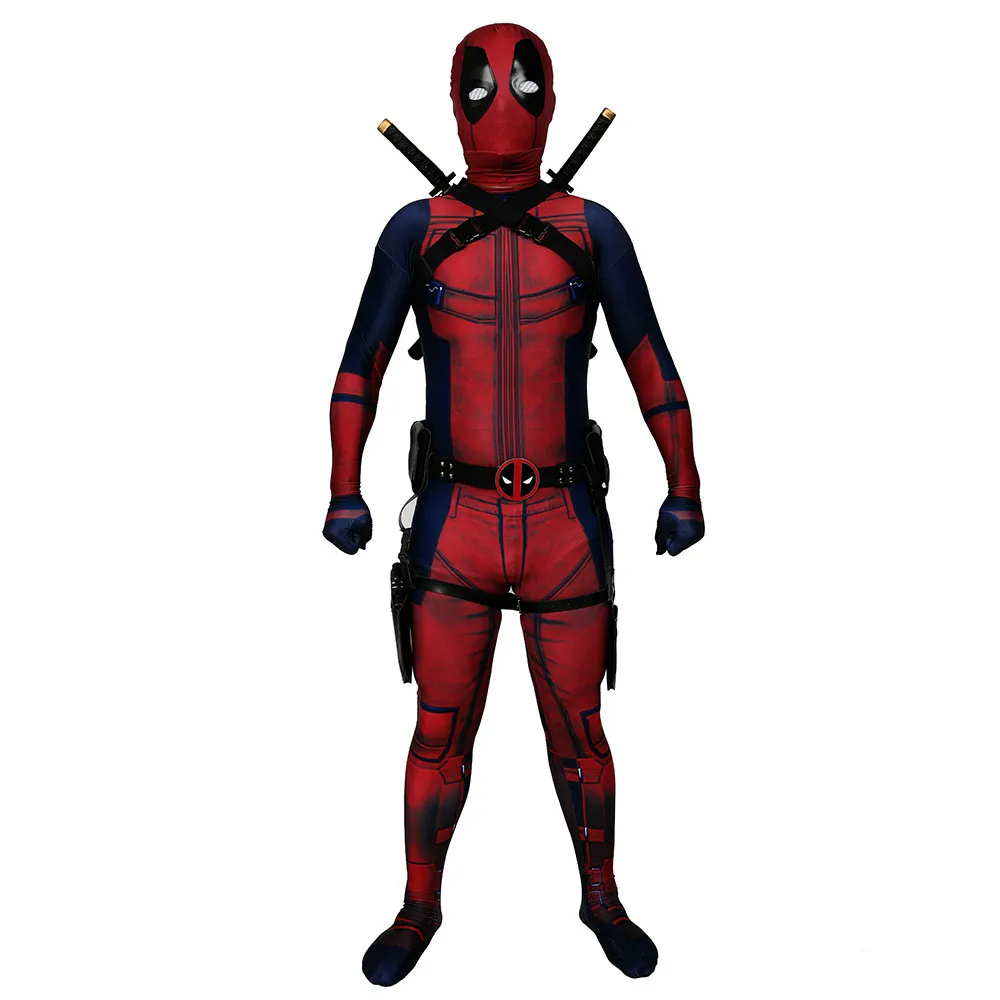Adult full set Дэдпул 2 Новое поступление комбинезон Wade Winston Wilson косплей костюм Взрослый Детский полный комплект Боди унисекс зентай костюм - Цвет: Adult full set