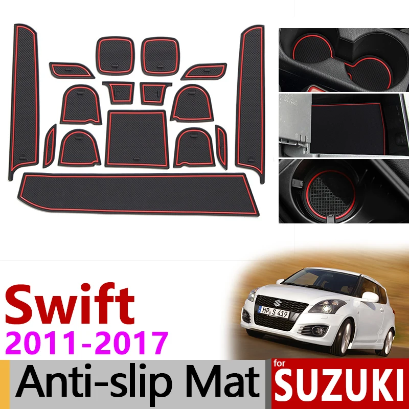 Анти-грязный коврик для Suzuki Swift 2011- наклейки Maruti DZire Sport ZC72S ZC82S ZC32S аксессуары двери паз ворота Слот