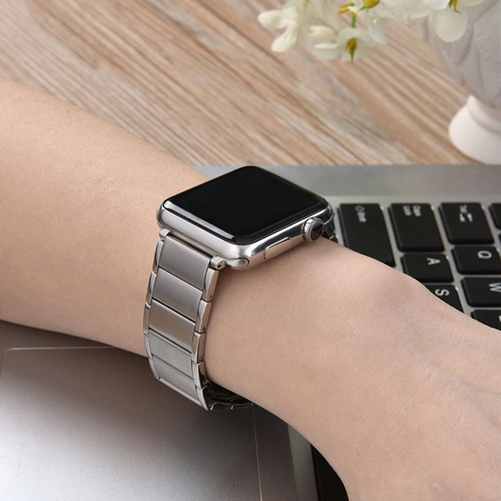 Нержавеющая сталь браслет для наручных часов Apple Watch, ремешок 42 мм 44 Магнитный удобно носить браслет для наручных часов Iwatch, ремешок серия 5 4 3 в едином положении во время занятий легкой атлетикой