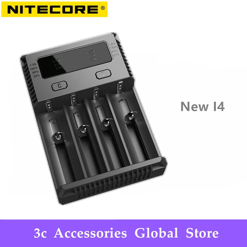 Nitecore I4 Charger 4 шт.,, Xtar, перезаряжаемая батарея INR 21700, батарея 4200 мА/ч, 3,7 в, батарея с высоким дренажем, макс. 45а, Импульсный разряд, плоский верх - Цвет: Nitecore I4 Charger