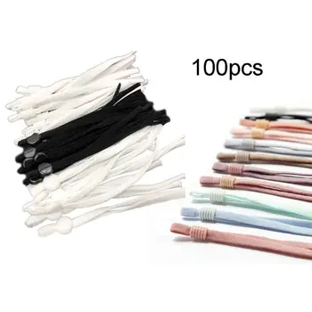 

100 Pcs Adjustable Mask Rope Elastic Band Rubber Face Cover Rope Ear Band Manual 2XPD