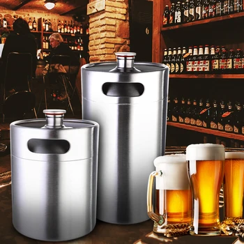 

Durable Stainless Steel Wine Beer Keg Home Beer Dispenser Growler Beer Brewing Craft Mini Beer Keg