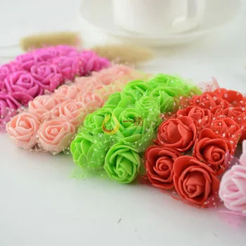 

Imitation Flowers Head PE Flower Foamflower Small Rose Candy Box Accessories Imitation Flowers Artificial Flower Bouquet Foamflo