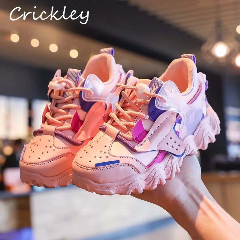 Fashion Girls Sneakers Sport-Shoes Kids Boys Children Spring Soft-Sole Autumn PU