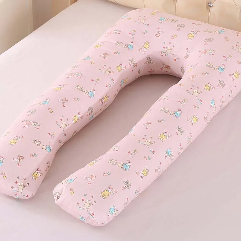 Printed Pregnant Women Pillow Bolster Belly Support Side Sleepers Pillow Pregnancy Pillow Protect Waist Sleep Pillow