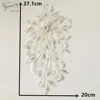 3D flower application ABS pearl Lace collar DIY Rhinestone Lace fabric laces Embroidery craft materials Dress Sewing accessories ► Photo 3/5