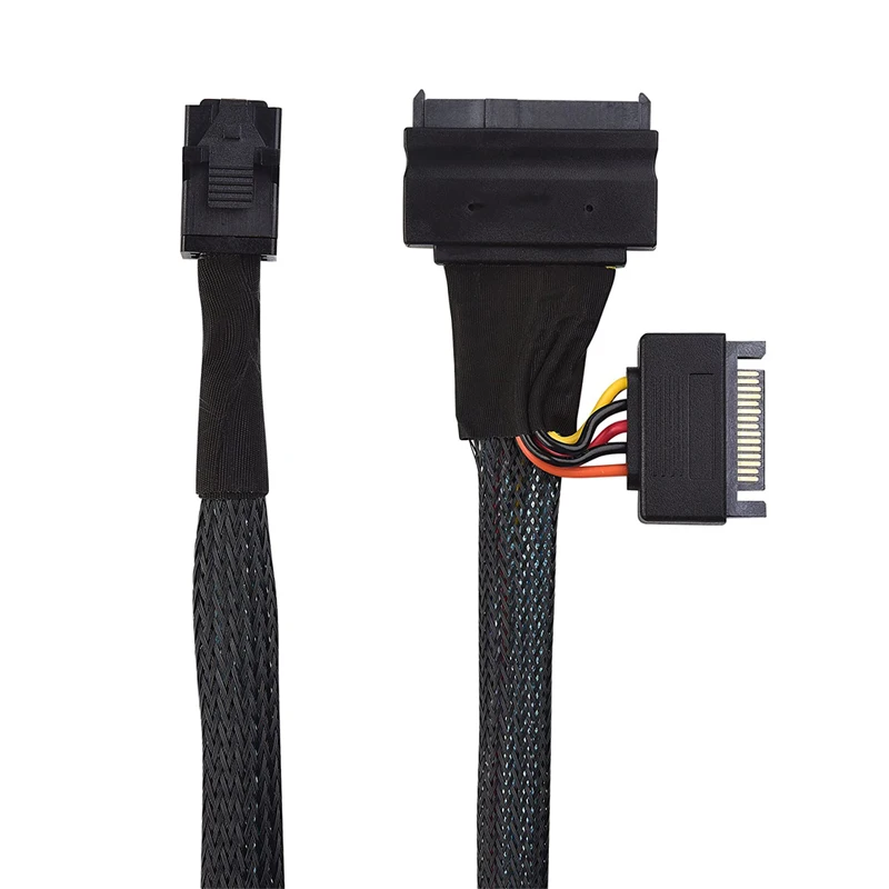 Cabo Conversor para Placa-mãe Cabo Spater Ssd Nvme Pcie 8643 para u Sff 8639 com Sata Power u2 Embutido para hd Mini Sas 12g Cabos de computador e conectores - Imagem 3