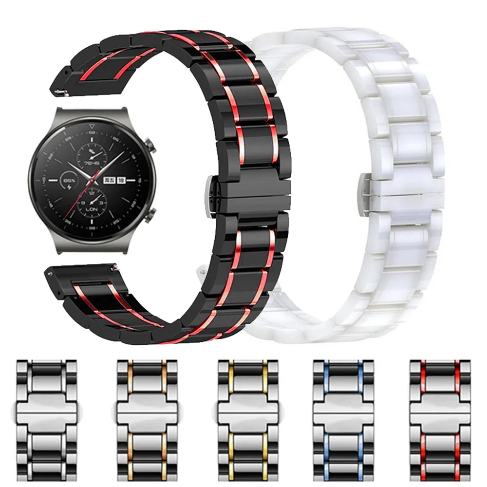 Ремешок керамический для HUAWEI WATCH GT 2 Pro/gt2pro металлический браслет наручных часов