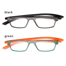 1 шт. Новые портативные мужские и женские очки для чтения прямоугольные пресбиопические очки эластичные заушники Красочные Модные диоптрические стекла