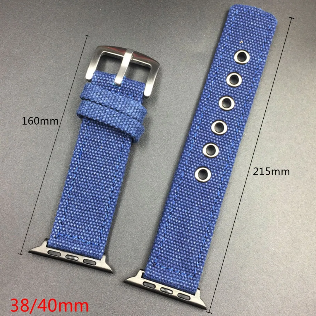 Camouflage Woven Nylon Canvas Replacement Sport Band For Apple Watch 38mm 42mm Wrist Bracelet Strap For iWatch 40mm 44mm