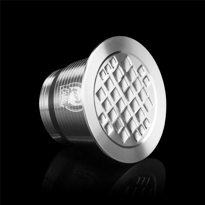 

Multi-fat square hole stainless steel coffee capsule shell nespresso cycle using Nestle model send spoon brush