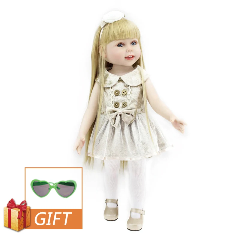 C075 NPK 18 дюймов Кукла ручной работы Reborn Baby Dolls полностью силиконовая Реалистичная кукла принцессы реалистичный резиновый игрушка для детей подарок на день рождения - Цвет: C075