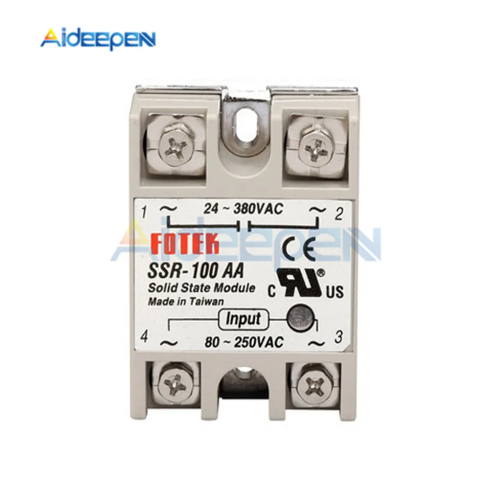 Твердотельные реле SSR-10AA SSR-60AA SSR-75AA SSR-100AA твердотельное реле на самом деле 80-250VAC для 24-380VAC 10AA 60AA 75AA 100AA