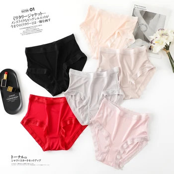 

Real Silk knitted Briefs Women Lace Basic Underwear 100% Mulberry Silk Panties M L XL XXL 3XL Free Shipping