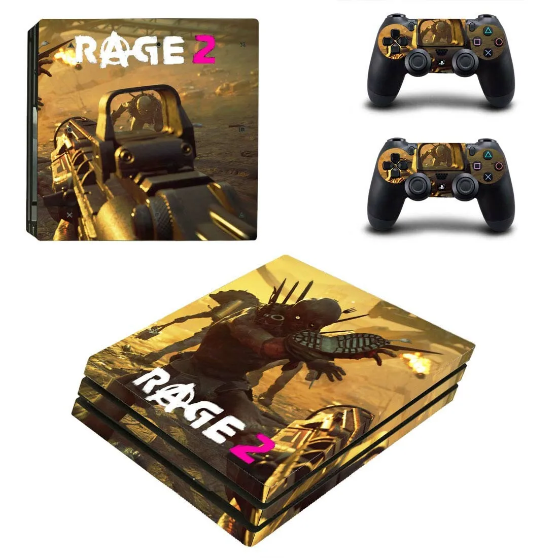PS4 Pro стикер s PS 4 Play станция 4 Pro виниловая кожа Rage 2 наклейки Pegatinas для playstation 4 Pro консоль и контроллер