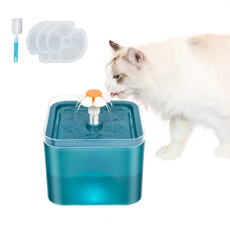Automatic Cat Water Fountain with LED Lighting USB Pet Puppy Drinking Dispenser Recirculate Filtring for Fresh Clean Water