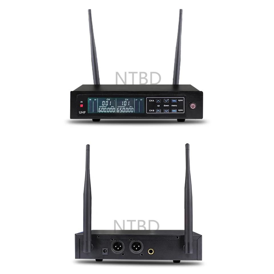 NTBD сценическая производительность караоке говорящий кардиоид UHF 205A беспроводной двойной микрофон системы динамический 2 канала 2 ручной автоматический FM