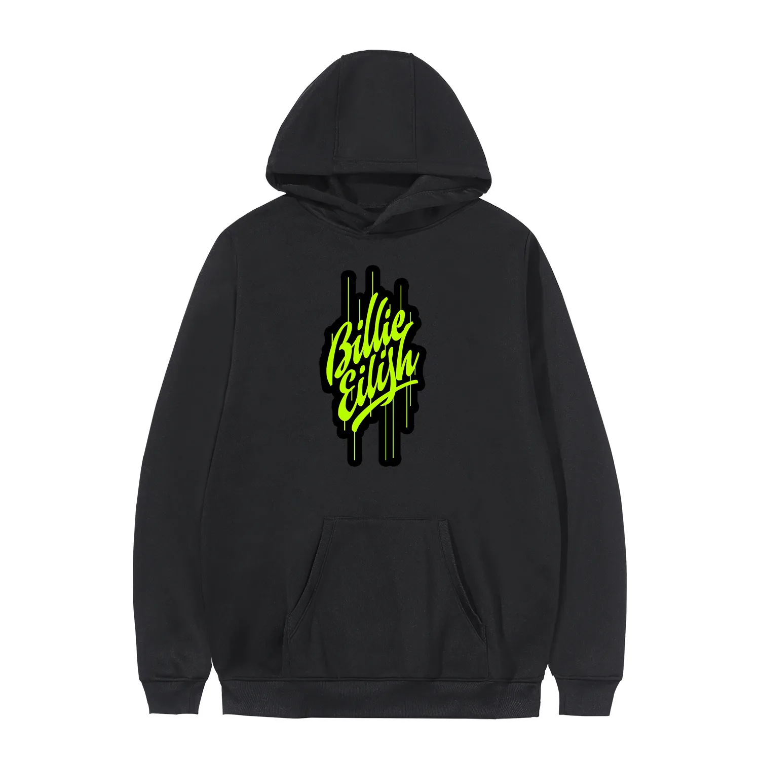 Black-E Горячая Распродажа Billie Eilish женские толстовки, свитшоты, куртки повседневная толстовка с капюшоном размера d размера плюс 4XL товар повседневный тренд - Цвет: Black-E