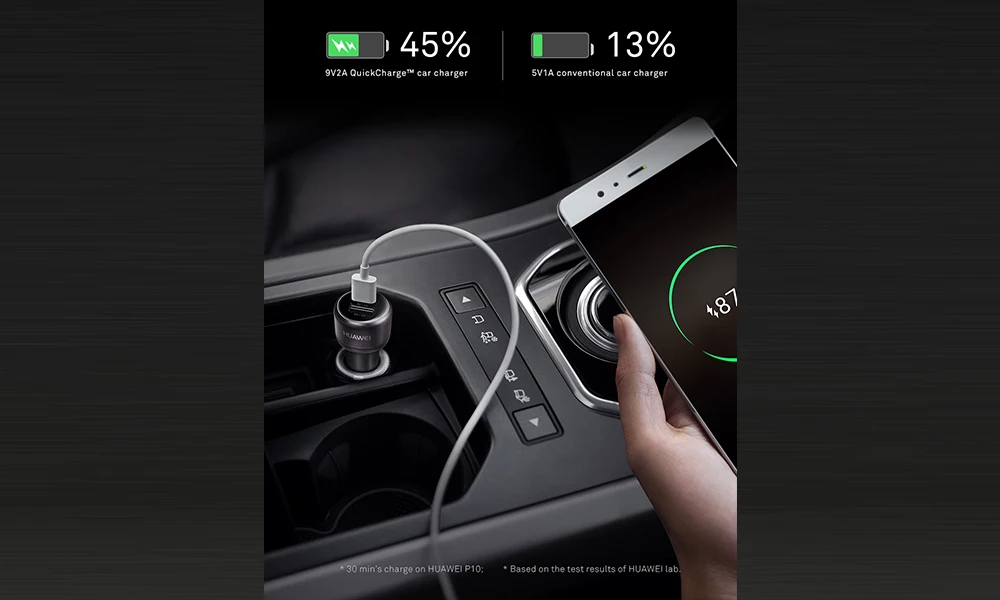 Оригинальное автомобильное зарядное устройство HUAWEI QuickCharge с двойным выходом 9 В/5 В 2A и 5 В 1A, подходит для планшетов на базе Android IOS