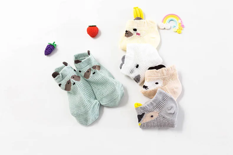 19 New Style Summer Thin Section Mesh Baby Socks Cartoon Breathable Infant No-show Socks Short Relent Cotton CHILDREN'S Socks