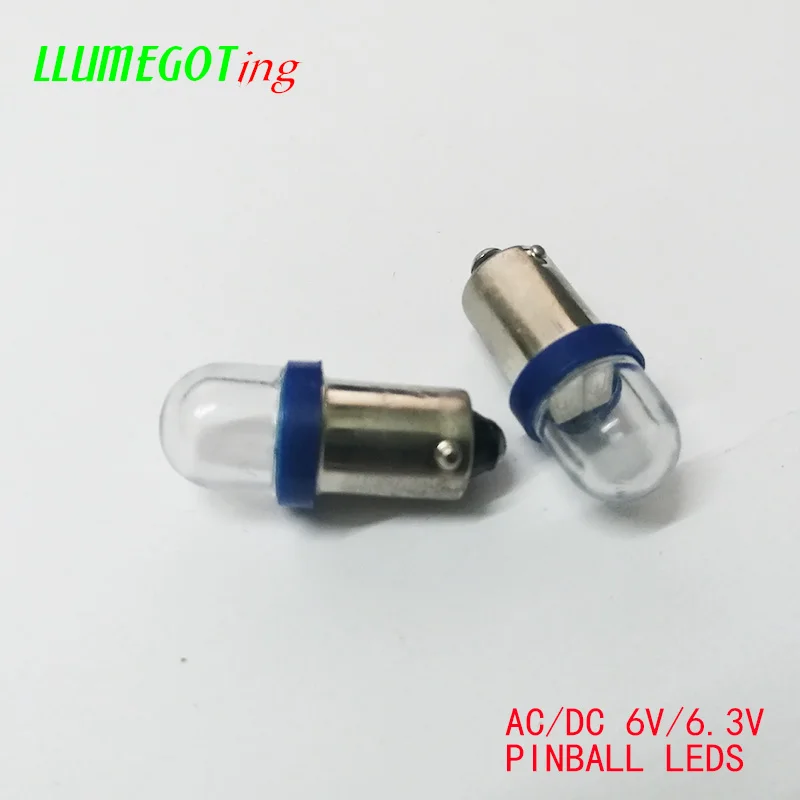 50 шт. BA9S T4W #44 #47 Круглый прозрачный купол 2x 5630SMD различные цвета неполярность AC DC 6V 6