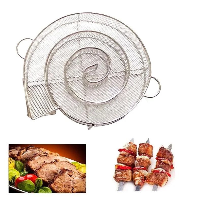 Stainless Steel BBQ Grill Accessories Round Smoker Apple