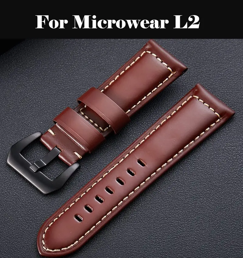 

Genuine Leather Watchband With Butterfly Clasp Bands Croco Grain Bracelet Watch 14 16 18 19 20 21 22 24 mm For Microwear L2