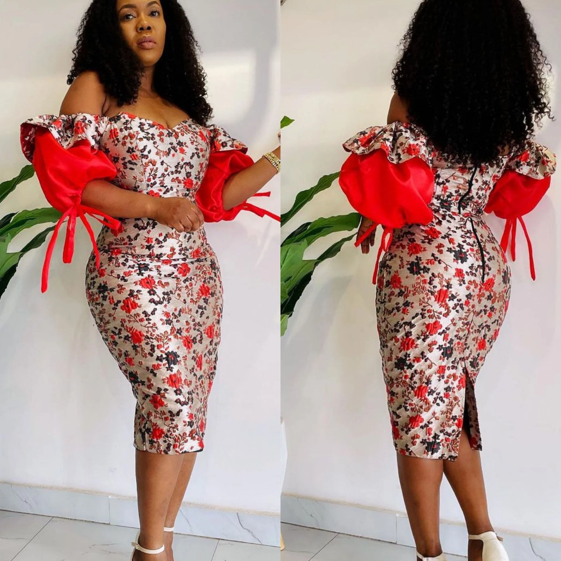 女性のための裸の肩を持つセクシーなタイトなドレス イブニングウェア 新年 ダシキアンカラ 22 アフリカ 服 Aliexpress