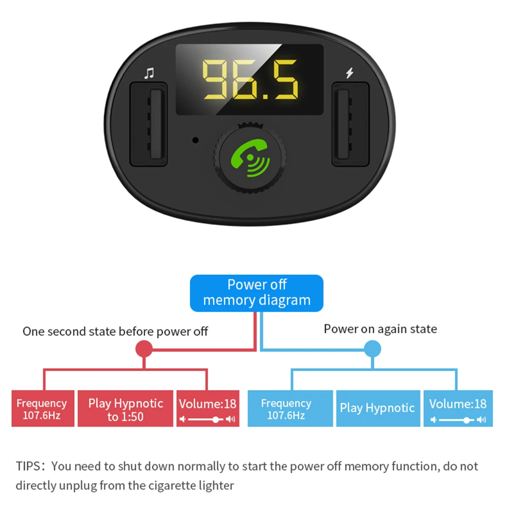 Автомобильный MP3 Bluetooth плеер fm-передатчик двойной USB телефон Быстрая зарядка Hands-free музыкальные плееры