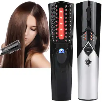 

Keratina Household Infrared Hair Growth Comb Adjustable Laser Scalp Vibration Massage Comb with Base Keratin For Hair