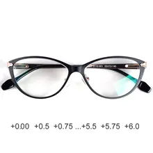 Для женщин очки для чтения солнцезащитные очки "кошачий глаз" от 0 до 25 50 100 125 150 175 200 225 250 275 300 325 350 375 400 425 450 475 500 525 550 575 600