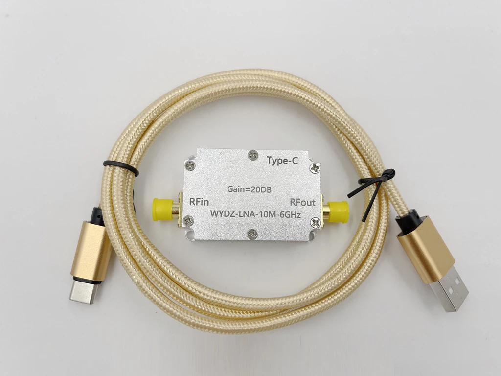 DYKB LAN 10Mhz-6GHz High Flatness RF POWER Amplifier 10DB 20DB 30DB 40DB gain for HAM radio SDR Software 2.4G WFIF FM TYPE-C