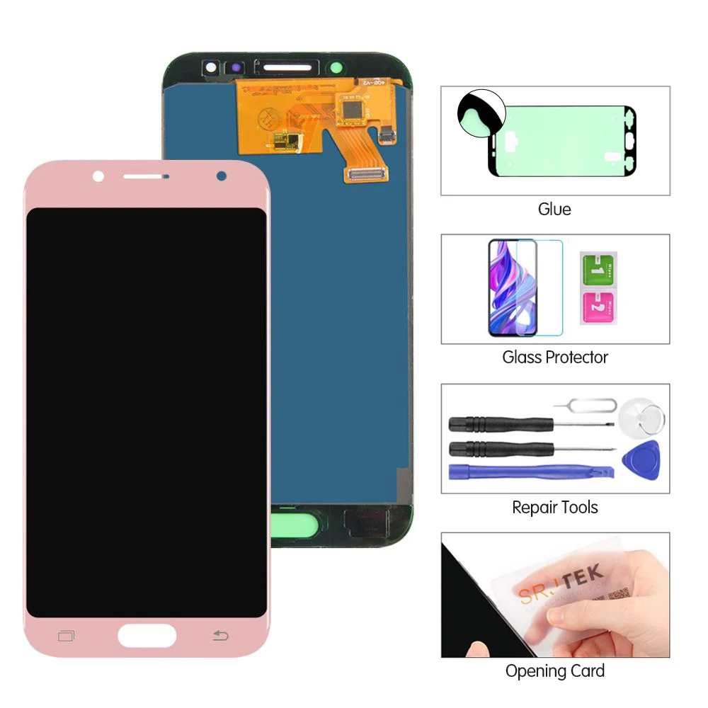 TFT Pink no Frame Регулируемый TFT/Amoled lcd Galaxy J530 для samsung J5 дисплей сенсорный экран дигитайзер J5 Pro J530 J530F lcd 5,2 ''дюймов - Цвет: TFT Pink no Frame