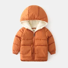 Зимняя теплая куртка для маленьких мальчиков Модное пальто для мальчиков возрастом от 1 года до 8 лет повседневная Осенняя плотная верхняя одежда с капюшоном, пальто для мальчиков, детская одежда