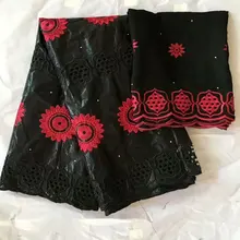 Модные женские Базен riche getzner nouveau черный Базен riche guniea парча кружева с французским кружевом ткань 5+ 2 ярдов/партия