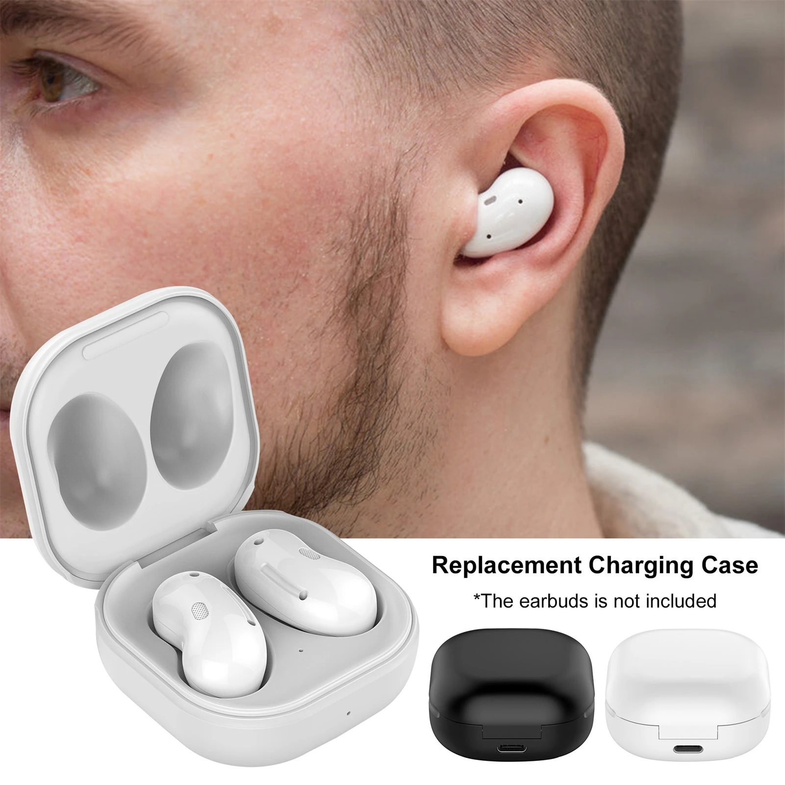 600mah Replacement Charging Case For Samsung Galaxy Buds Live Bluetooth Wireless Earbuds Usb Type C Cable Included Earphone Accessories Aliexpress