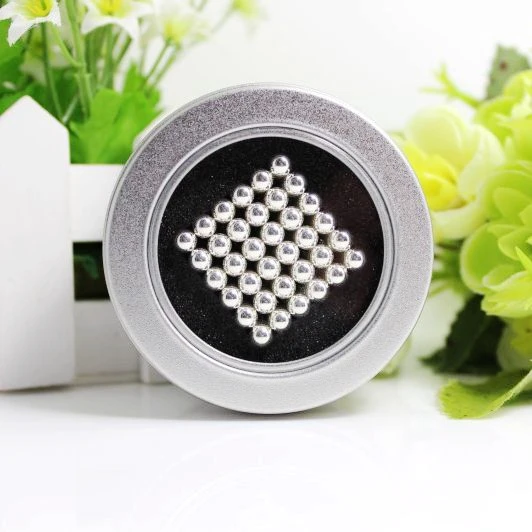 Sivery New 5mm Magnetic Cube Magic Cube Blocks Beads Spheres Neo Cube Balls Puzzle with Metal Box Christmas Gift for Child - Цвет: Sivery